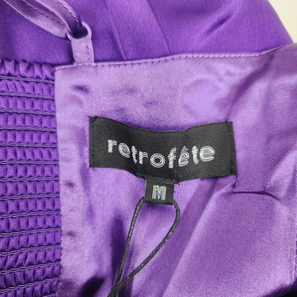 Retrofete Janessa Mini Dress in Royal Purple Medium NWT Sleeveless - Picture 10 of 12